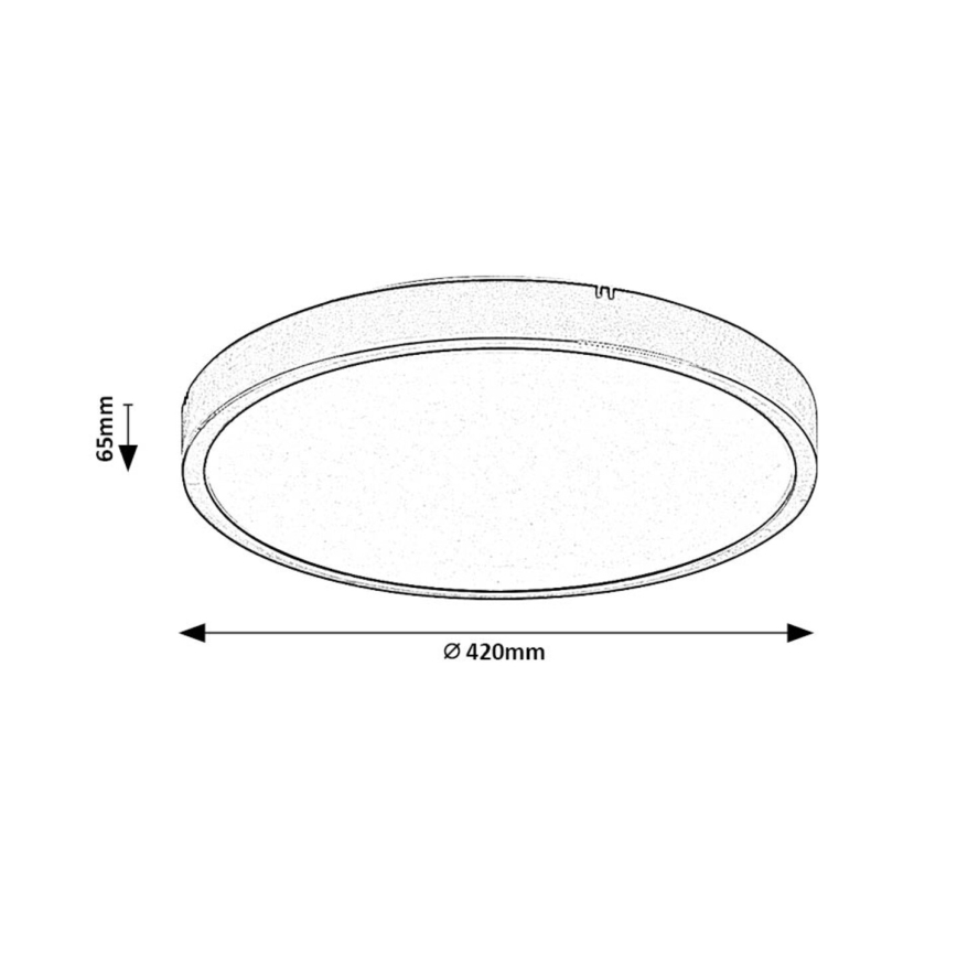Rabalux - Dimmbare LED-Deckenleuchte für Badezimmer LED/36W/230V 3000-6000K IP44 d 42 cm weiß + Fernbedienung