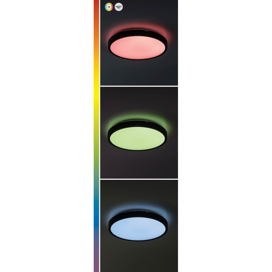 Rabalux - LED RGB Dimmbare Badezimmer-Deckenleuchte LED/36W/230V 3000-6000K Wi-Fi Tuya IP44 d 42 cm schwarz