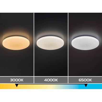 Rabalux - dimmbare LED-Deckenleuchte LED/12W/230V 3000–6500K Ø 26 cm + Fernbedienung