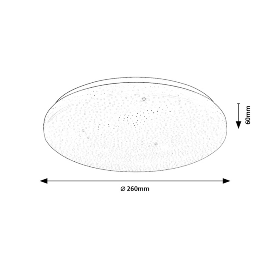 Rabalux - dimmbare LED-Deckenleuchte LED/12W/230V 3000–6500K Ø 26 cm + Fernbedienung
