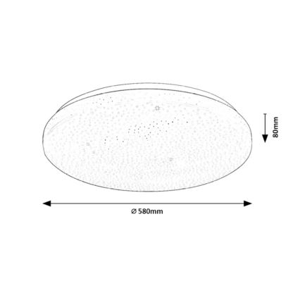 Rabalux - Dimmbare LED-Deckenleuchte LED/60W/230V 3000-6500K Ø 58 cm + Fernbedienung