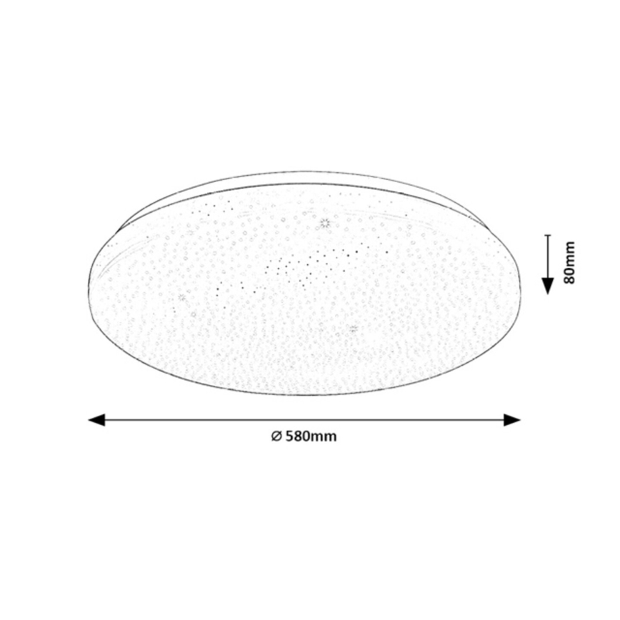 Rabalux - Dimmbare LED-Deckenleuchte LED/60W/230V 3000-6500K Ø 58 cm + Fernbedienung