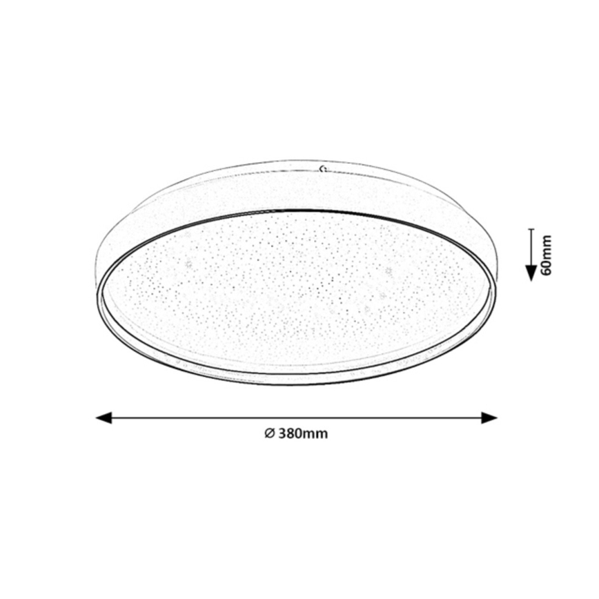 Rabalux - Dimmbare LED-Deckenleuchte LED/34W/230V 3000-6500K Ø 38 cm + Fernbedienung