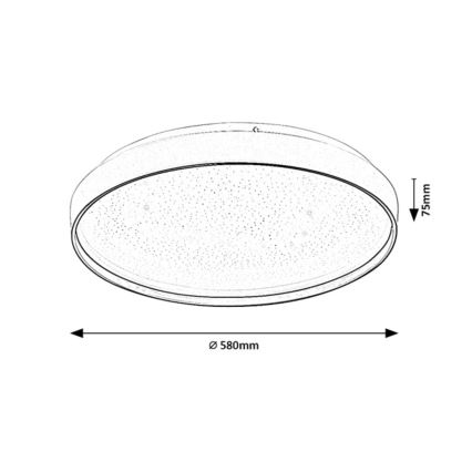 Rabalux - LED-dimmbare Deckenleuchte LED/60W/230V 3000-6500K Ø 58 cm + Fernbedienung