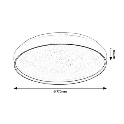 Rabalux - LED-dimmbare Deckenleuchte LED/80W/230V 3000-6500K Ø 77 cm + Fernbedienung