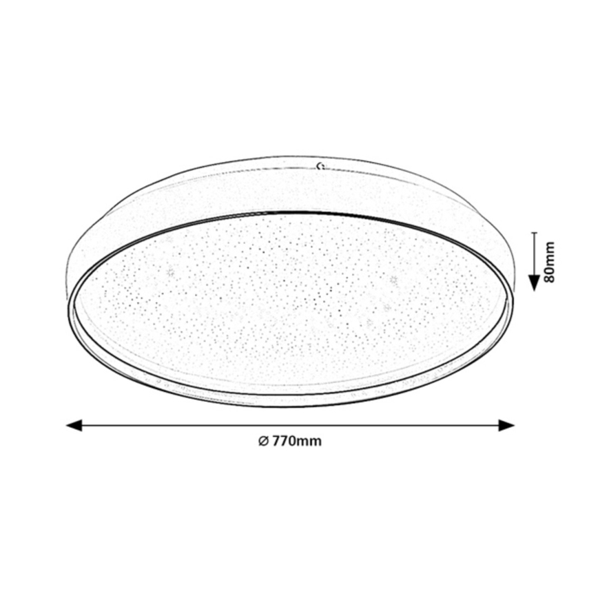 Rabalux - LED-dimmbare Deckenleuchte LED/80W/230V 3000-6500K Ø 77 cm + Fernbedienung