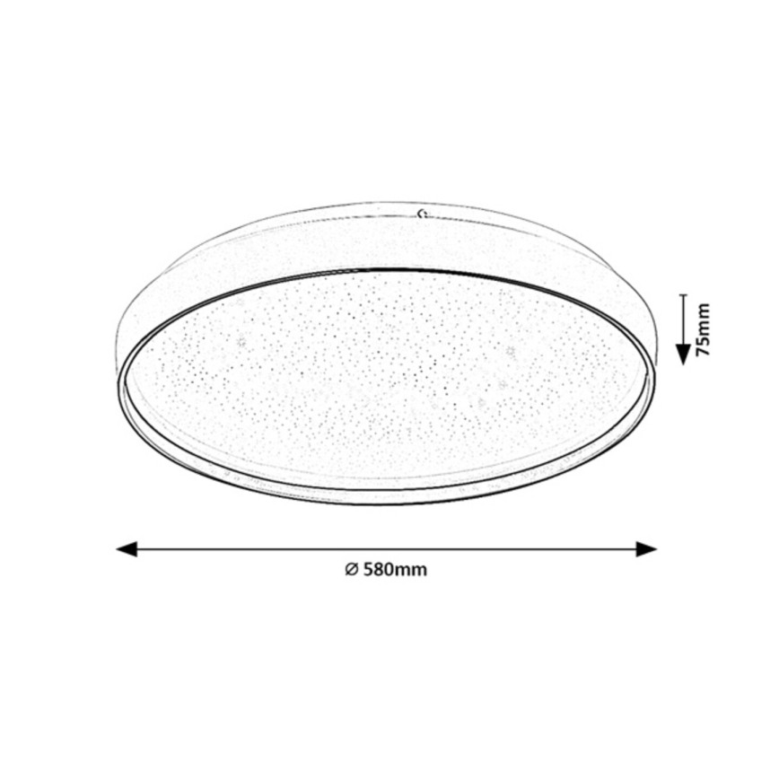 Rabalux - Dimmbare LED-Deckenleuchte 60W/230V 3000-6500K Ø 58 cm + Fernbedienung