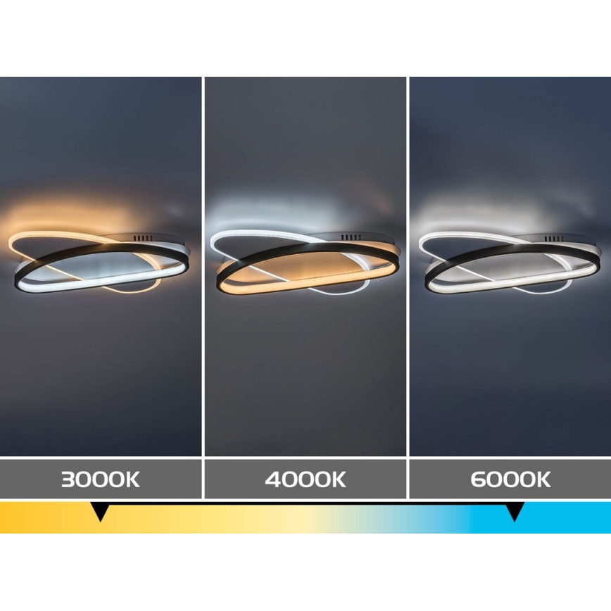 Rabalux - dimmbare LED-Deckenleuchte LED/57W/230V 3000-6000K 45x30,5 cm + Fernbedienung