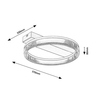 Rabalux - dimmbare LED-Deckenleuchte LED/18W/230V 3000-6500K 37x33 cm + Fernbedienung