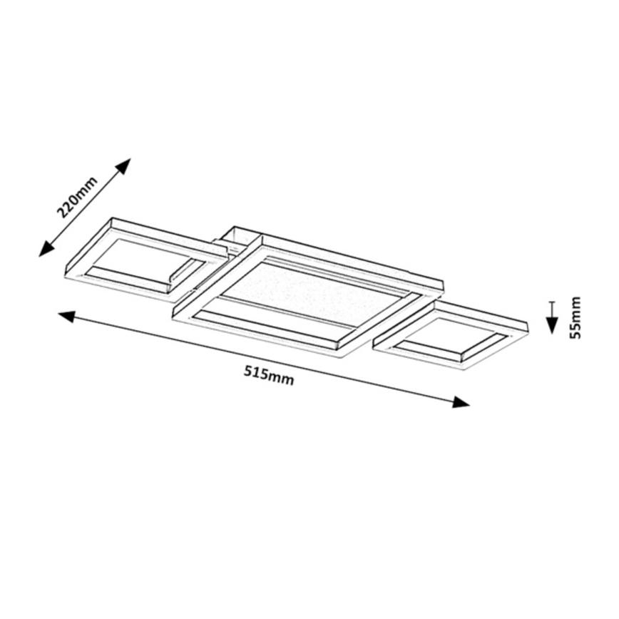 Rabalux - LED-Deckenleuchte LED/24W/230V 51,5x22 cm