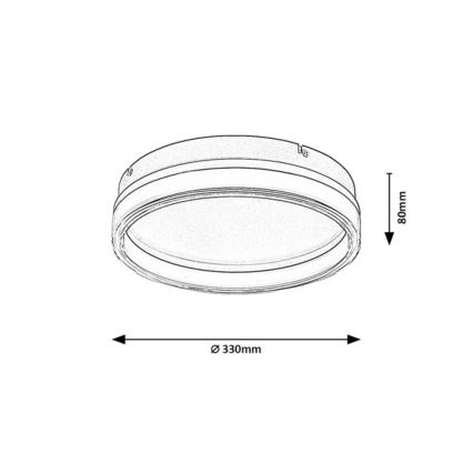Rabalux - Dimmbare LED-Deckenleuchte LED/18W/230V 3000-6500K Ø 33 cm + Fernbedienung