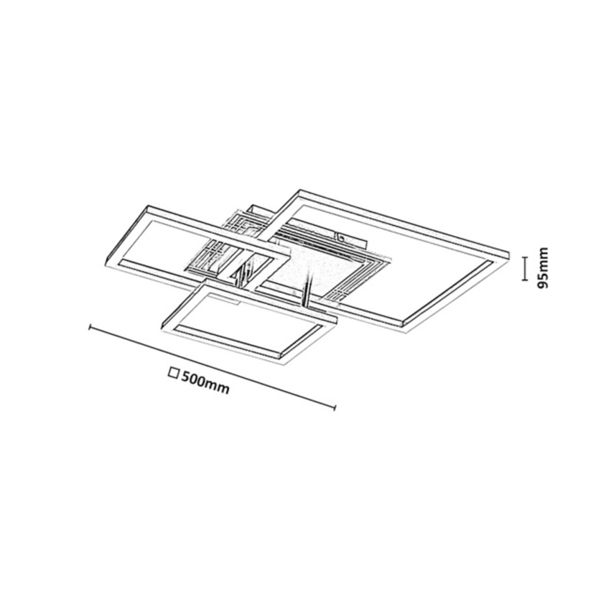 Rabalux - LED Deckenleuchte LED/40W/230V 3000K 50x50 cm goldfarben
