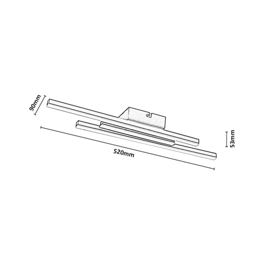 Rabalux - LED-Deckenleuchte LED/18W/230V 4000K schwarz