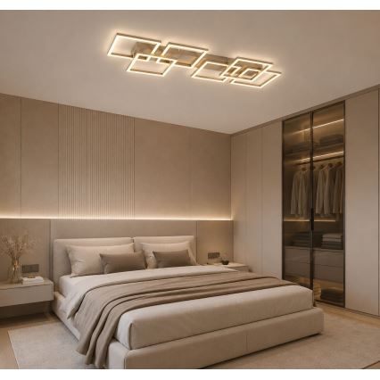 Rabalux - dimmbare LED-Deckenleuchte LED/40W/230V 3000-6500K 33x100 cm goldfarben + Fernbedienung
