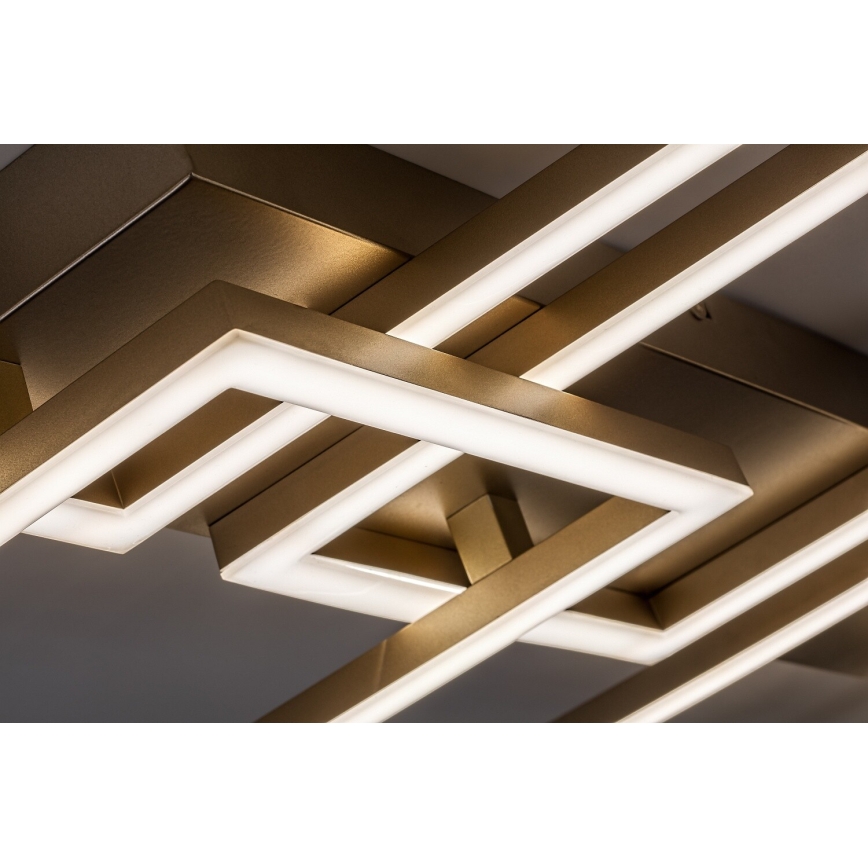 Rabalux - dimmbare LED-Deckenleuchte LED/40W/230V 3000-6500K 33x100 cm goldfarben + Fernbedienung