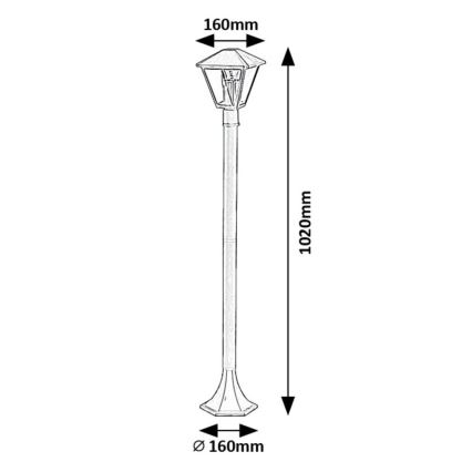 Rabalux – Außenleuchte 1xE27/40W/230V IP44