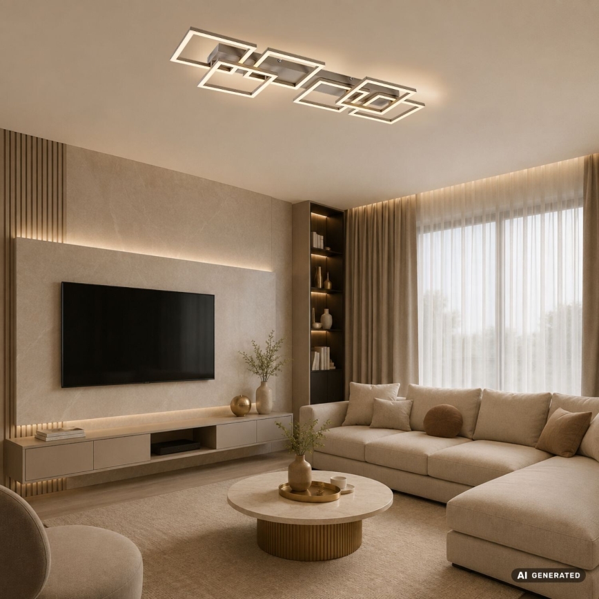 Rabalux - Dimmbare LED-Deckenleuchte LED/40W/230V 3000-6500K 33x100 cm beige + Fernbedienung