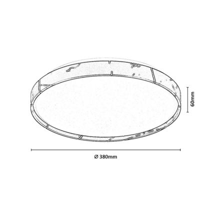 Rabalux - Dimmbare LED-Deckenleuchte LED/24W/230V 3000-6500K Ø 38 cm weiß + Fernbedienung