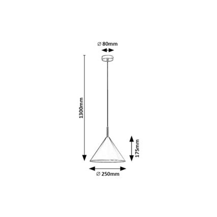 Rabalux - Pendelleuchte an Kabel 1xE27/40W/230V Ø 25 cm schwarz