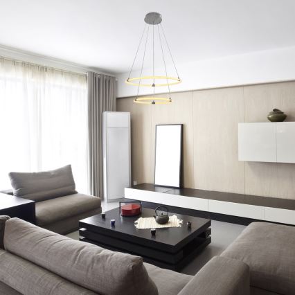 Rabalux - LED dimmbare Hängeleuchte an Kabel LED/55W/230V + Fernbedienung