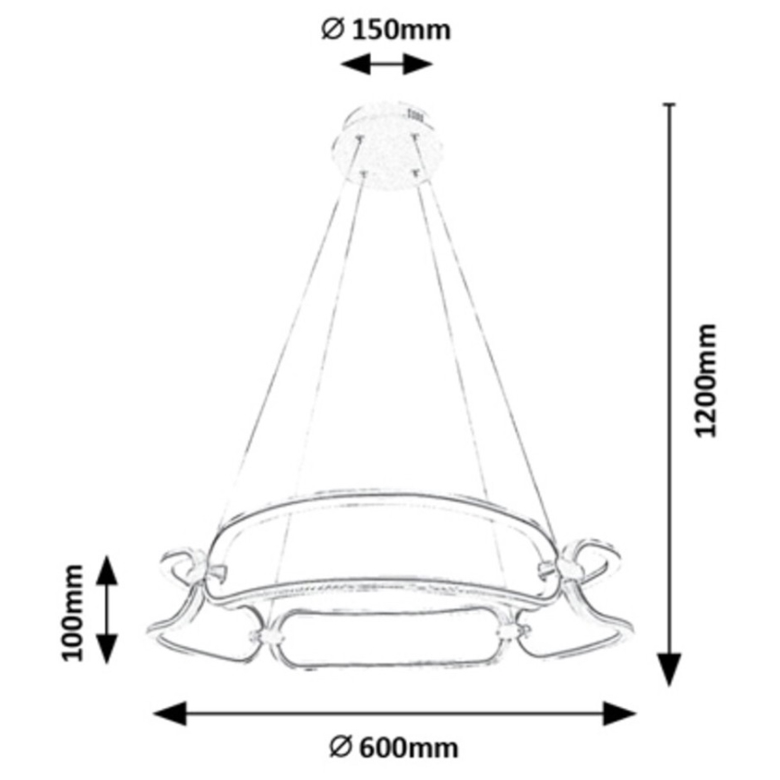 Rabalux - LED Hängeleuchte an Seil LED/67W/230V 4000K