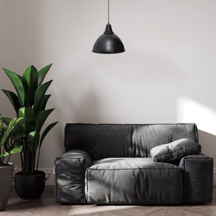 Rabalux - Hängeleuchte an Kabel 1xE27/60W/230V schwarz