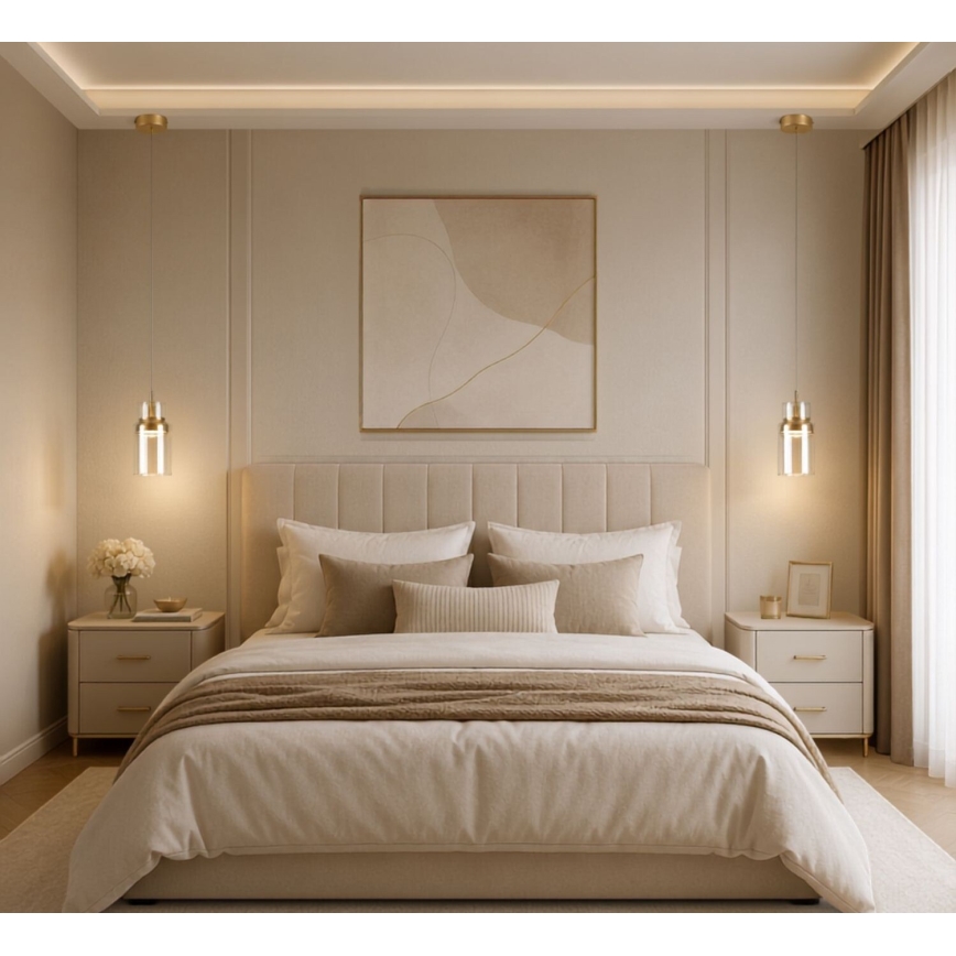Rabalux - LED-Pendelleuchte an Seil LED/10W/230V 3000K goldfarben