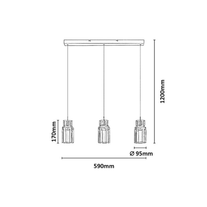 Rabalux - LED Pendelleuchte an Kabel LED/27W/230V 3000K goldfarben