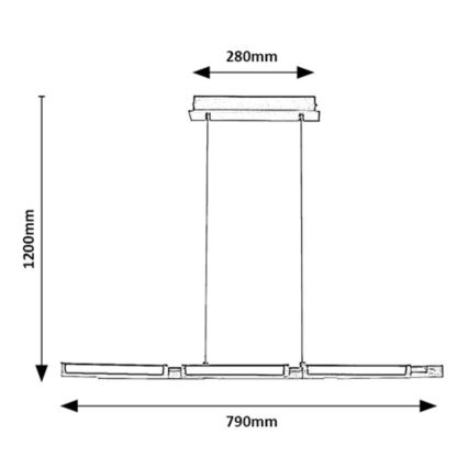 Rabalux - LED-Hängeleuchte an Schnur LED/30W/230V 3000K