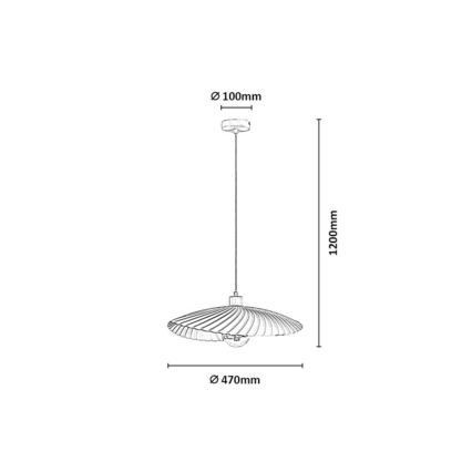 Rabalux - Pendelleuchte an Kabel 1xE27/40W/230V weiß