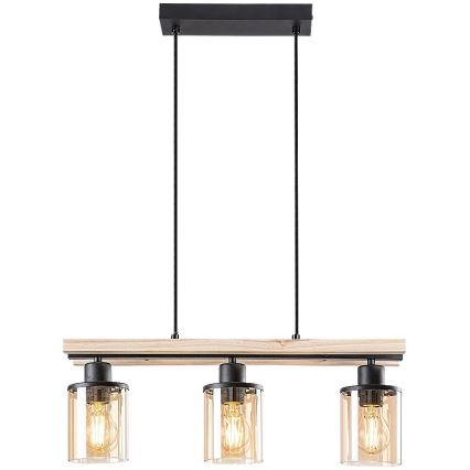 Rabalux - Hängeleuchte an Kabel 3xE27/25W/230V Kiefer