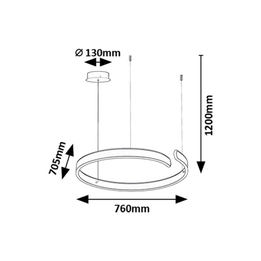 Rabalux - LED Hängeleuchte an Kabel LED/45W/230V 3000/4000/6500K