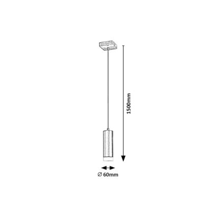 Rabalux - Hängeleuchte an Schnur 1xGU10/5W/230V Eiche