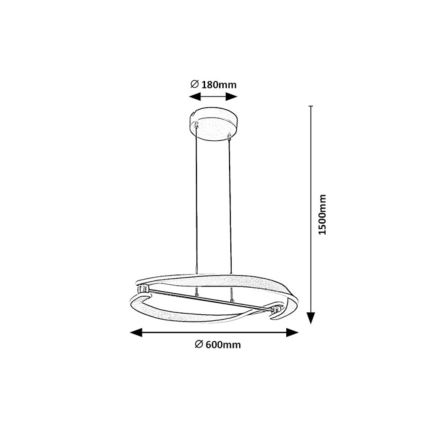 Rabalux - LED-Pendelleuchte an Seil LED/40W/230V 3000K
