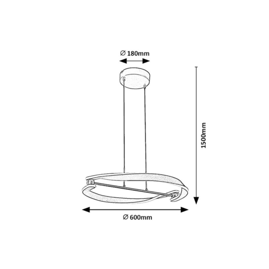 Rabalux - LED-Pendelleuchte an Seil LED/40W/230V 3000K