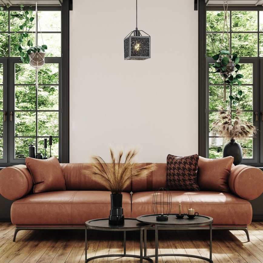 Rabalux - Hängeleuchte an Schnur 1xE27/40W/230V schwarz