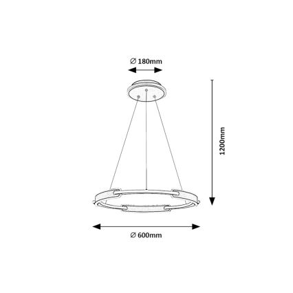 Rabalux - LED-Hängeleuchte LED/45W/230V 3000K/4000K