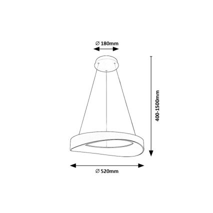Rabalux - LED-Hängeleuchte an Schnur LED/56W/230V 3000K silbern