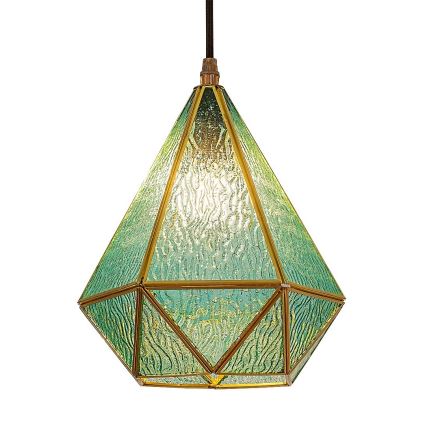 Rabalux - Tiffany Buntglas-Hängeleuchte 1xE14/40W/230V blau/golden