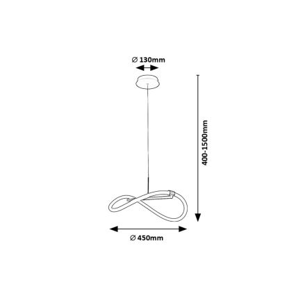 Rabalux - LED-Hängeleuchte an Schnur LED/15W/230V 4000K