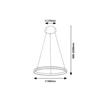 Rabalux - LED-Kronleuchter an Schnur LED/32W/230V 3000K