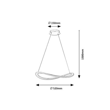 Rabalux - LED-Hängeleuchte mit Seilaufhängung LED/40W/230V 3000K