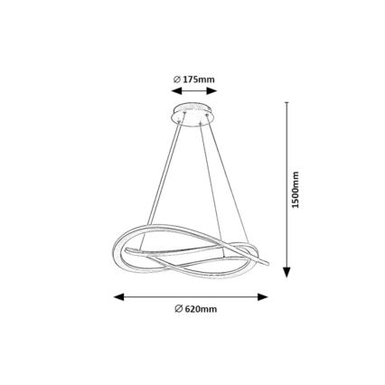 Rabalux - LED-Hängeleuchte an Kabel LED/72W/230V 3000K