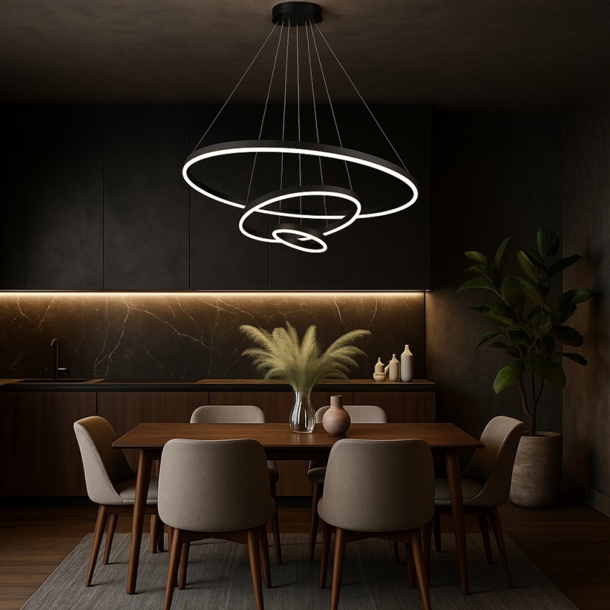 Rabalux - LED-dimmbare Pendelleuchte an Stahlseil LED/100W/230V 3000-6500K + Fernbedienung