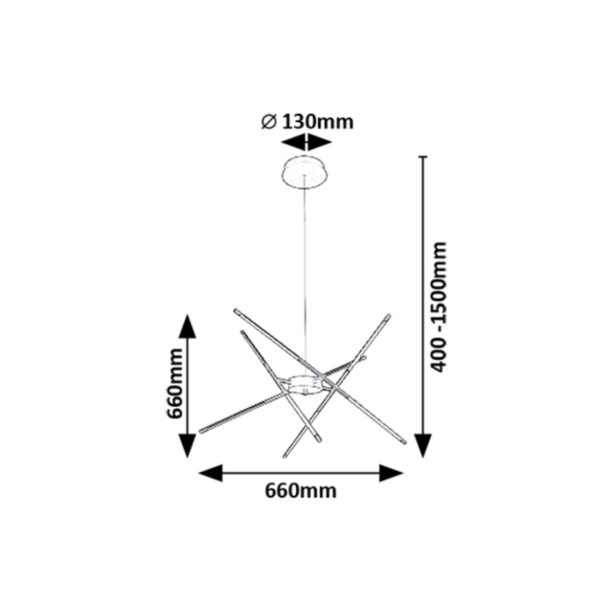 Rabalux - LED-Hängeleuchte LED/40W/230V 3000K schwarz