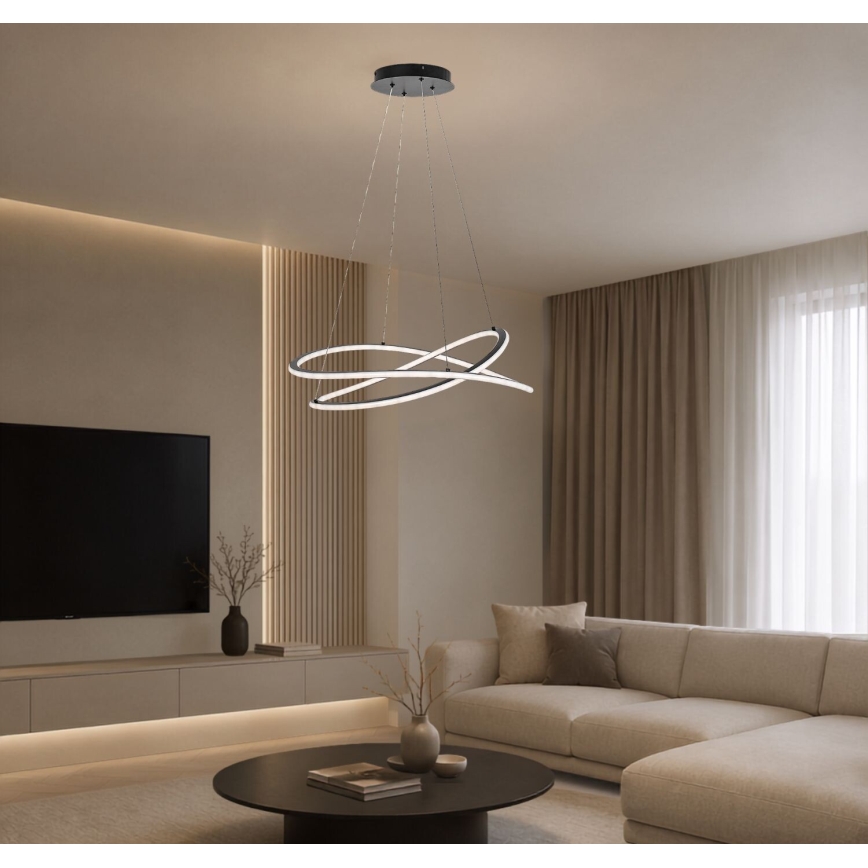 Rabalux - LED-dimmbarer Kronleuchter an Seil LED/75W/230V 3000-6500K + Fernbedienung