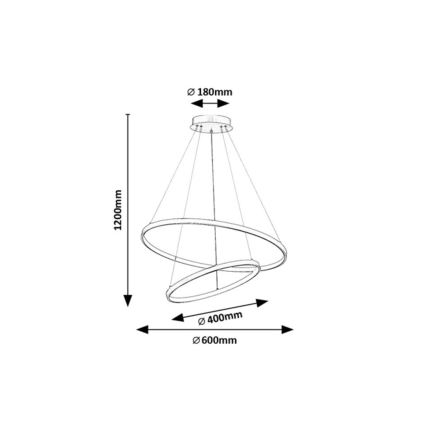 Rabalux - dimmbarer LED-Pendelleuchter an Kabel LED/75W/230V 3000-6500K + Fernbedienung