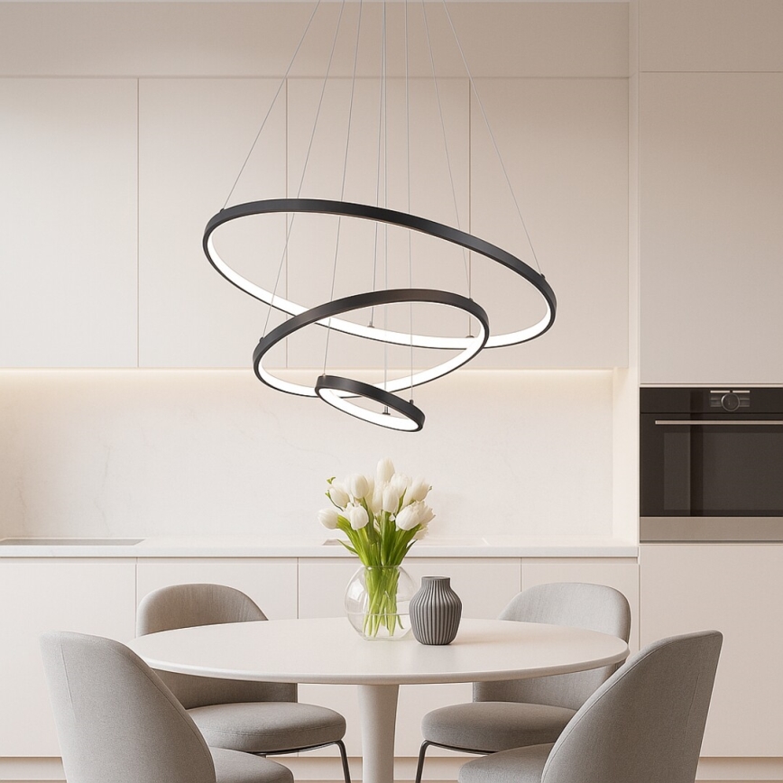 Rabalux - Dimmbare LED-Hängeleuchte an Stahlseil LED/90W/230V 3000-6500K + Fernbedienung