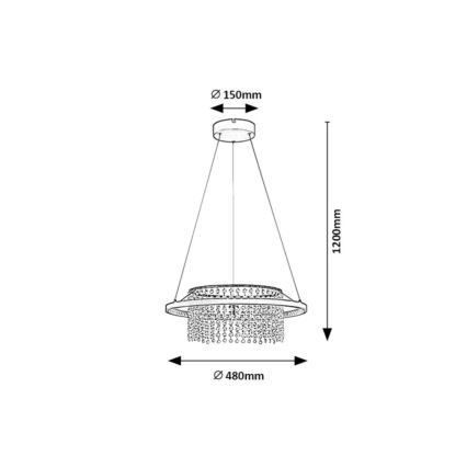 Rabalux - LED-Pendelleuchte an Kabel LED/40W/230V 3000/3500/4000K