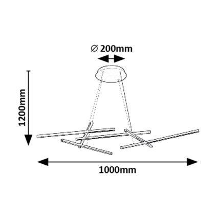 Rabalux - Dimmbare LED-Hängeleuchte LED/40W/230V 3000-6500K + Fernbedienung